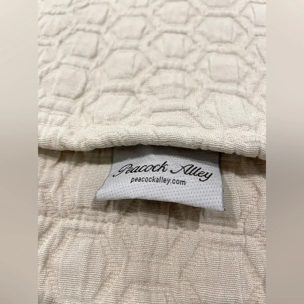 Luxury Linens Peacock Alley Queen Coverlet and Two Pillow Shams - Picture 2 of 5